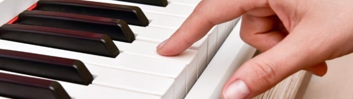 pressing down on keyboard note